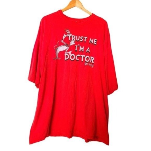 Dr. Seuss by Hybrid Apparel Men's Plus size 3X Red - Picture 1 of 6